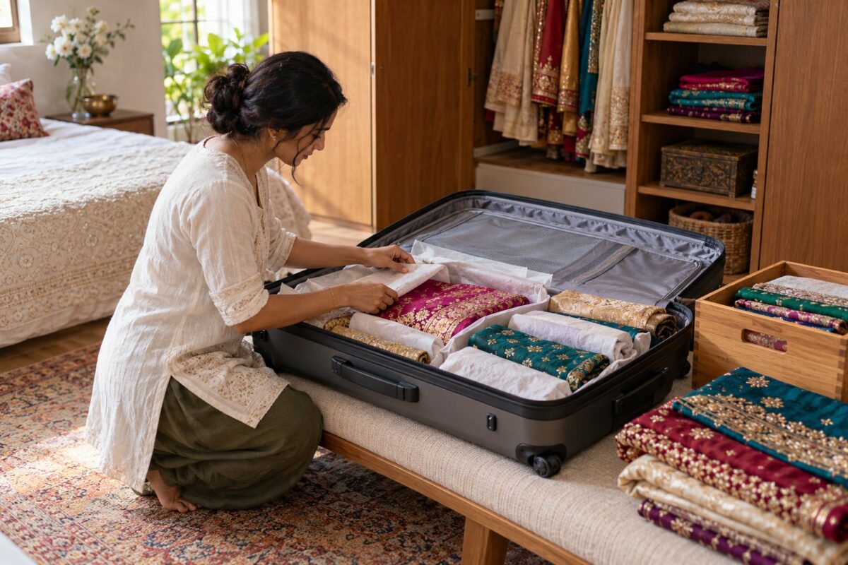 Ranger sa valise de tenues traditionnelles sans abîmer les tissus : mes astuces de bricoleuse